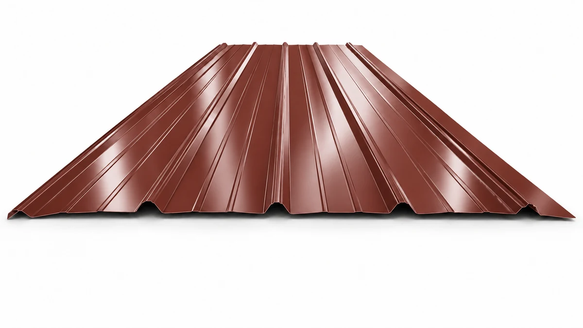 Low-Profile 5-Rib panel in Rustic Red