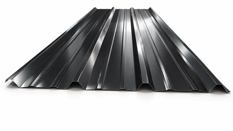 Standard R-Panel — actual roll-formed profile in black